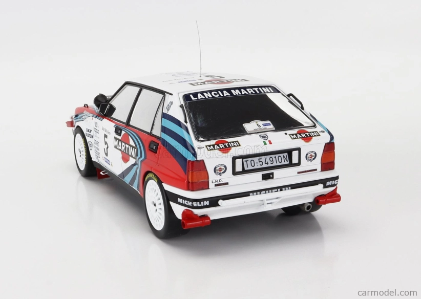 Ixo-models Lancia Delta Integrale 16v Martini (night Version) N 5 2nd Rally Safari 1990 Juha Kankkunen - Juha Piironen 1:18 Bílá Modrá Červená
