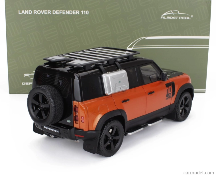 Takmer skutočný Land rover New Defender 110 2020 1:18 Orange Black