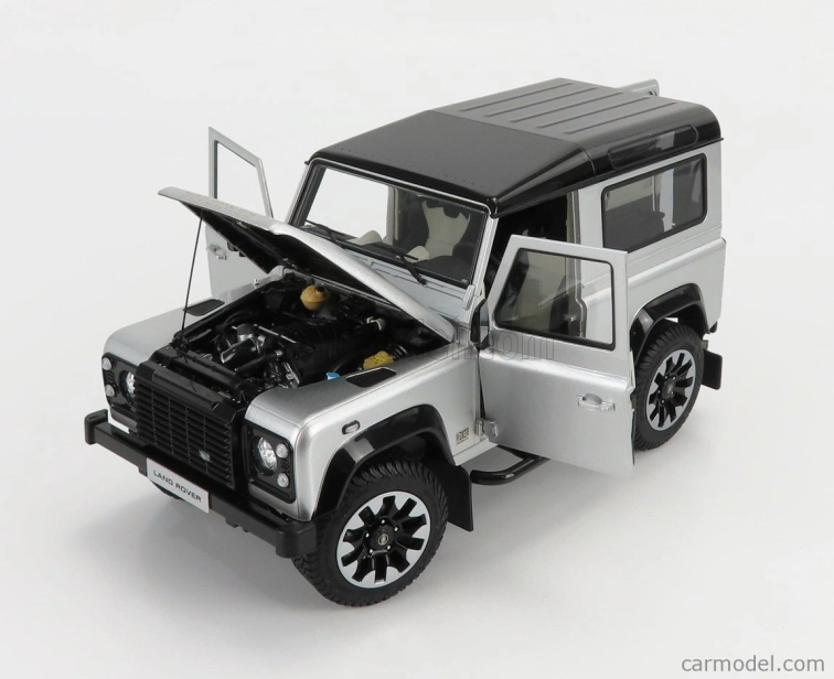 LCD model Land rover Defender 90 Works V8 70th Edition 2018 1:18 Silver