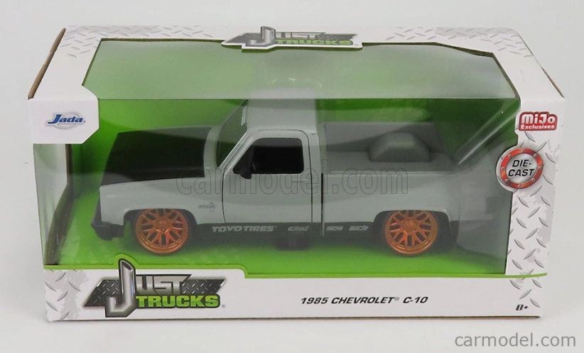 Jada Chevrolet C-10 Pick-up Toyo Tires 1985 1:24 Matná Šedá Černá