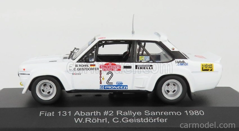 Cmr Fiat 131 Abarth N 2 Rally Sanremo 1980 W.rohrl - C.geistdorfer 1:43 Bílá