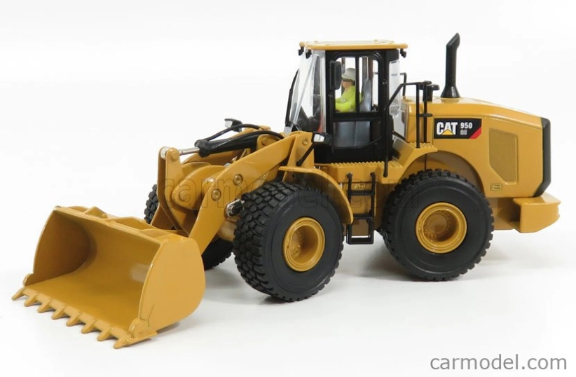 Dm-models Caterpillar Cat950gc Ruspa Gommata - Scraper Tractor Wheel Loader 1:50 Žlutá Černá