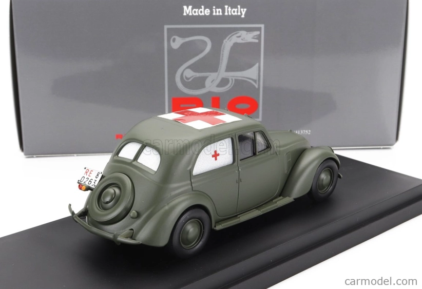 Rio-models Fiat 1500 Ambulanza Servizio Sanita' Militare 1940 1:43 Vojenská sivá