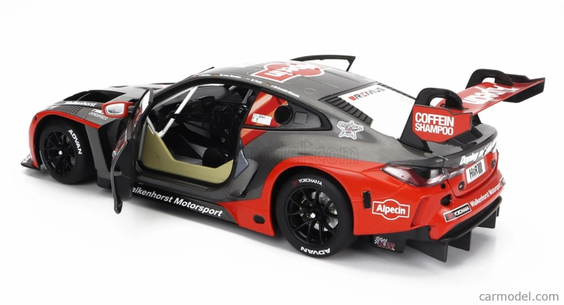 Minichamps BMW radu 4 M4 Gt3 Team Walkenhorst Motorsport N 102 24h Nurburgring 2022 Jorg Muller - Mario Von Bohlen - Ben Tuck - Jorn Schmidt Staade 1:18 Sivá oranžová