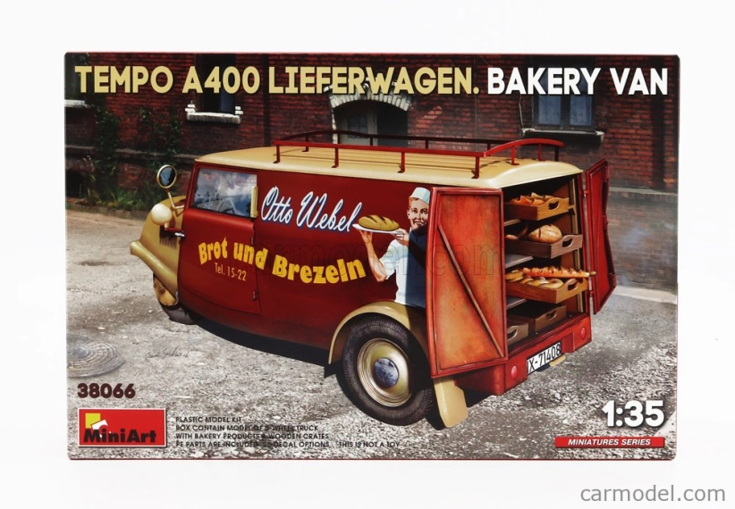 Miniart Tempo A400 Lieferwagen 3-kolesový pekárenský nákladný automobil 1962 1:35 /