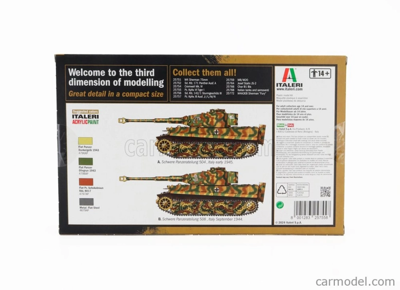 Italeri Tank Pz. Kpfw. Vi Tiger I Ausf. E Military 1945 1:56 /