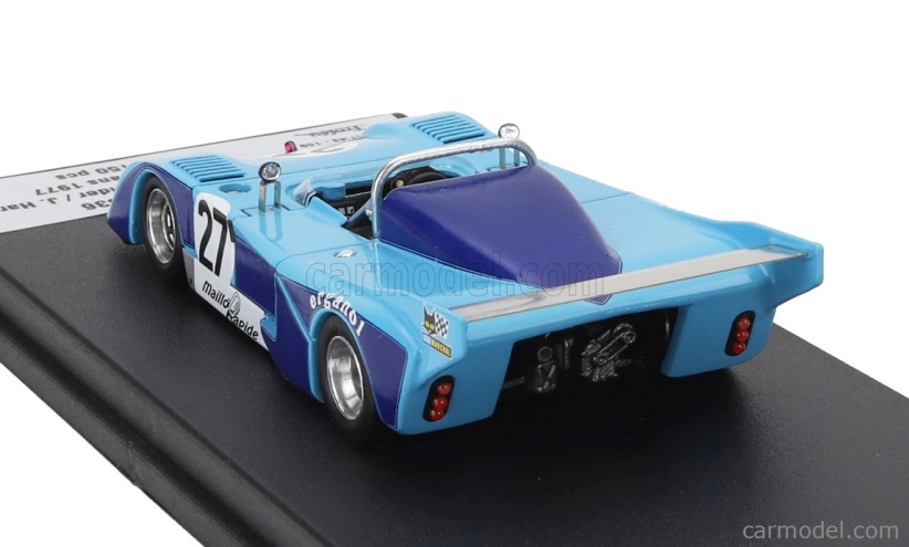 Trofeu Chevron B36 Spider Team Societe Racing N 27 24h Le Mans 1977 Jean Louis Bos - Fred Stalder - Jacky Heran 1:43
