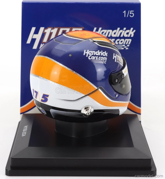 Spark-model Arai helmet Casco Helmet Kyle Larson Team Arrows Mclaren H1100 Nascar Cup Series Season 2024 1:5 Modrá Oranžová Bílá