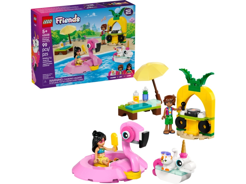 LEGO Friends - Zábava pri bazéne s jednorožcom a plameniakom