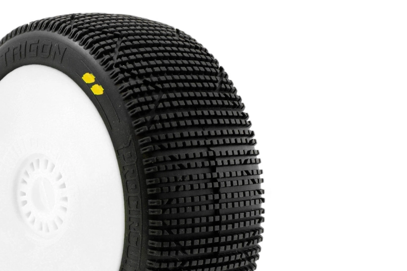 TRIGON V3 BUGGY S2 (SOFT) lepené pneumatiky, biele disky, 2 ks.