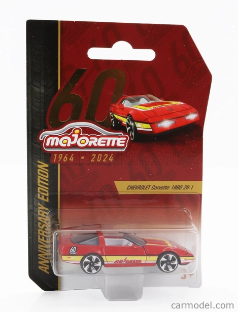 Majorette Chevrolet Corvette Zr-1 Spider 1990 1:64 Červená Žlutá