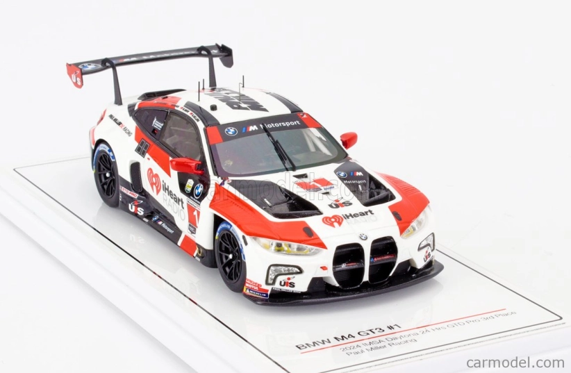Truescale BMW radu 4 M4 Gt3 3.0l Twin Turbo Team Paul Miller Racing N 1 3. Gtd Pro Class Imsa 24h Daytona 2024 Bryan Sellers - Madison Snow - Neil Verhagen - Sheldon Van Der Linde 1:43 Biela červená čierna