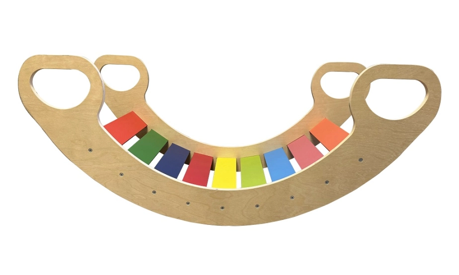 Dve deti Montessori dúhová hojdačka veľká