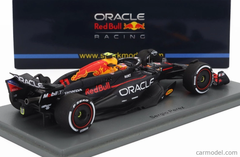 Iskrový model Red bull F1 Rb20 Team Oracle Red Bull Racing N 11 2nd Bahrain Gp 2024 Sergio Perez 1:43 Modrá žltá červená