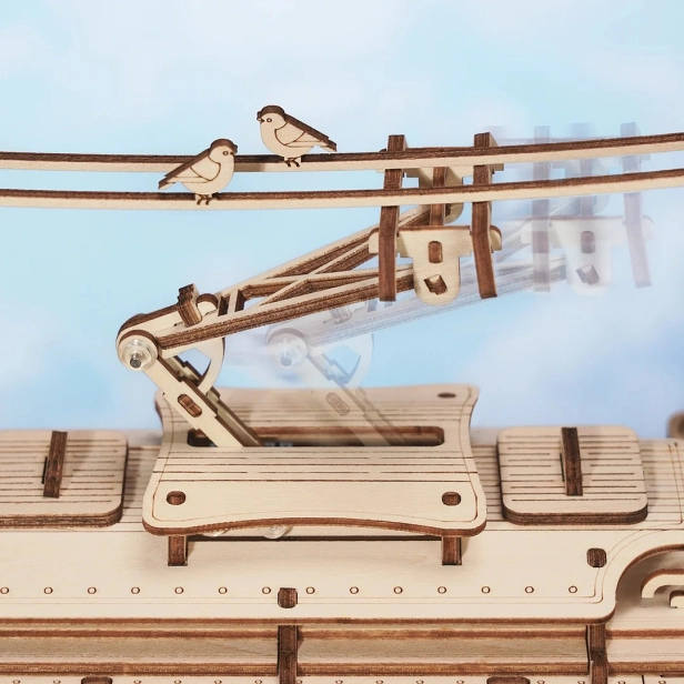 RoboTime 3D dřevěné mechanické puzzle Tramvaj