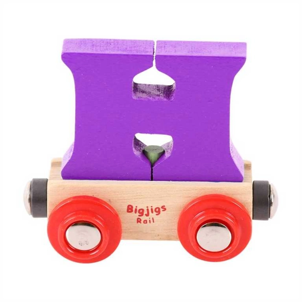 Bigjigs Rail Vagónek dřevěné vláčkodráhy - Písmeno H