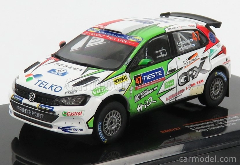 Ixo-models Volkswagen Polo Gti R5 Team Bauhaus N 47 Rally Finland 2019 E.lindholm - M.korhonen 1:43 Biela červená zelená