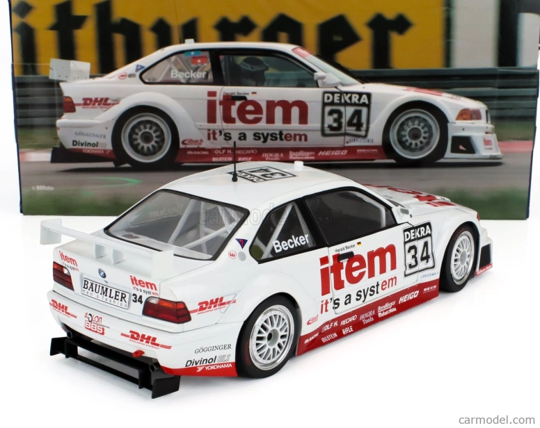 Werk83 BMW radu 3 325i Coupe (e36) Team Ws-dhl N 34 Dtm Sezóna 1994 Harald Becker 1:18 Biela červená