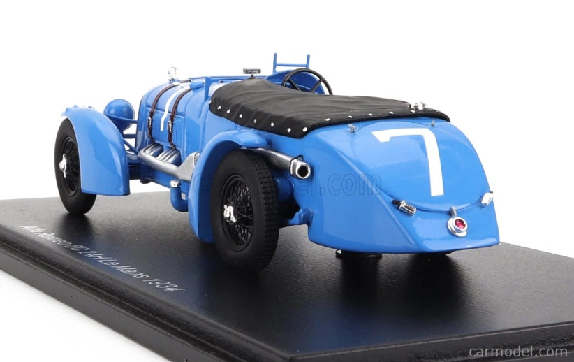 Spark-model Alfa romeo 8c 2.4l S8 Spider Team R.sommer N 7 24h Le Mans 1934 R.sommer - E.felix 1:43 Light Blue