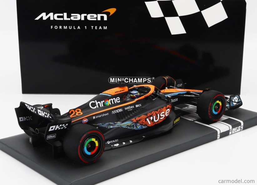 Minichamps Mclaren F1 Mcl36 Team Mclaren N 28 Test Abu Dhabi 2022 Oscar Piastri 1:18 Oranžová svetlo modrá