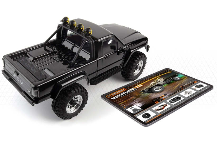 RC auto Venture18 Flux 1985 Toyota Hilux SR5, černá