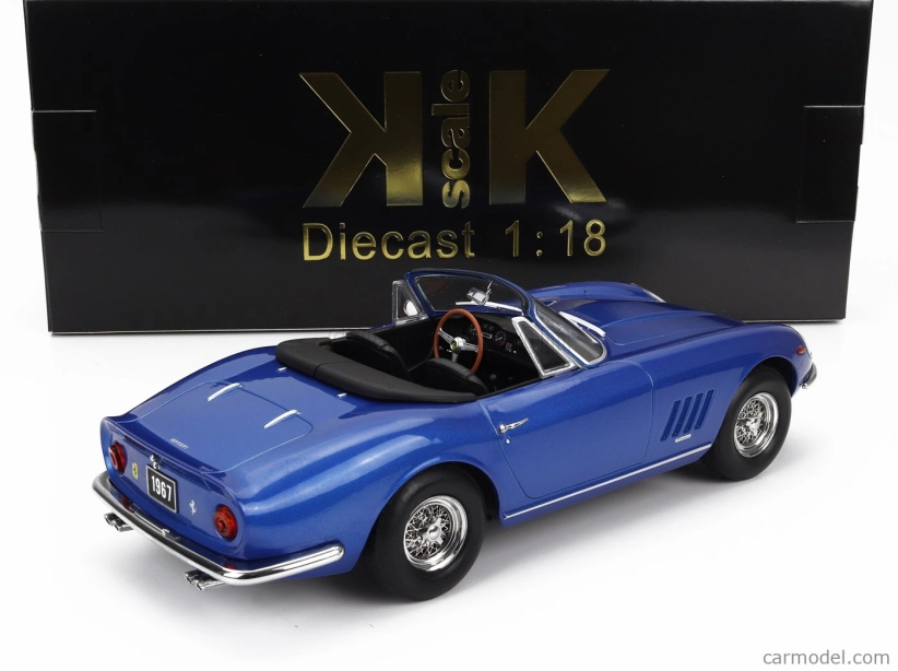 Kk-scale Ferrari 275 Gtb/4 Nart Spider 1967 1:18 Blue Met