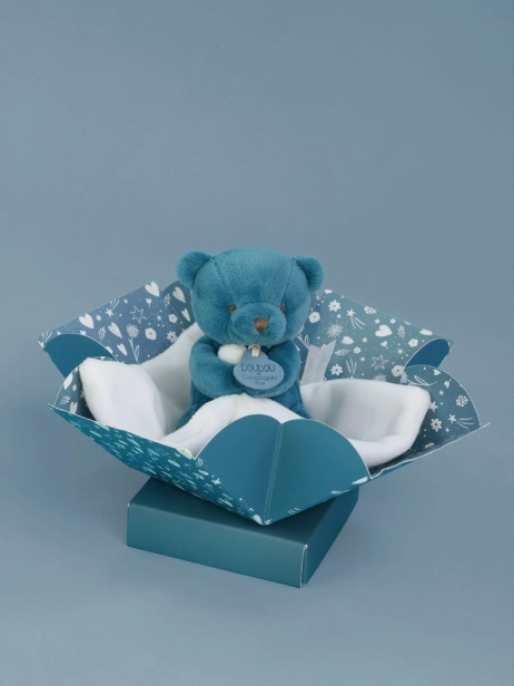 Doudou Můj malý medvídek 10 cm modrý