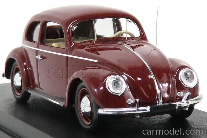 Rio-models Volkswagen Maggiolino Beetle 1200 De Luxe 1953 1:43 Bordeaux
