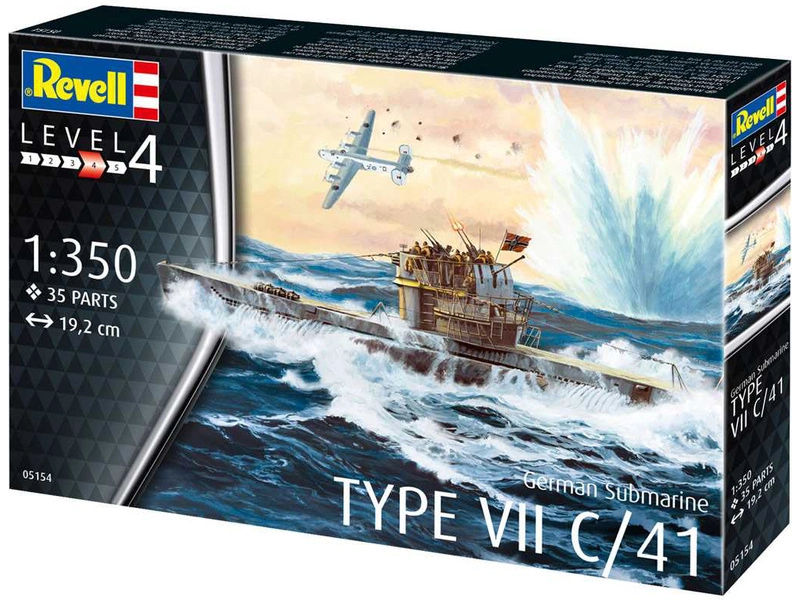 Revell nemecká ponorka typ VII C/41 (1:350)