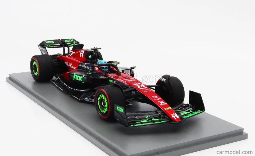 Spark-model Alfa romeo F1  C43 Team Orlen N 77 Belgium Gp 2023 Valtteri Bottas 1:18 Černá Červená