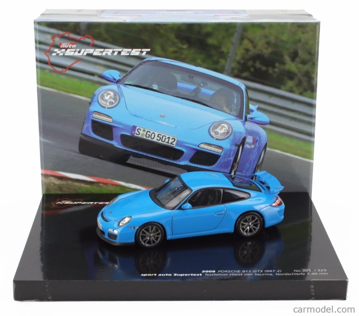 Minichamps Porsche 911 997-2 Gt3 Coupe 2009 1:43 Blue