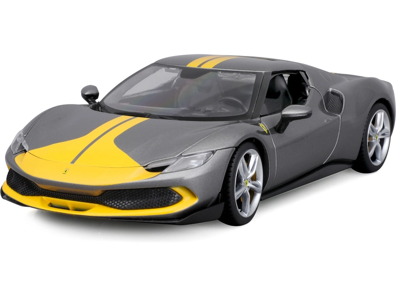 Bburago Ferrari 296 Gtb Assetto Fiorano 2022 1:18 Šedá Žlutá