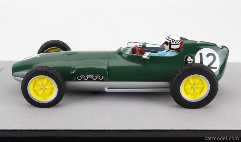 Tecnomodel Lotus F1  16 N 12 Dutch Gp  (with Pilot Figure) 1959 Innes Ireland 1:18 Britská Závodní Zelená Stříbrná