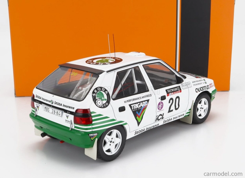 Ixo-models Škoda Felicia N 20 Rally Rac Lombard 1995 S.blomqvist - B.melander 1:18 Bielozelená