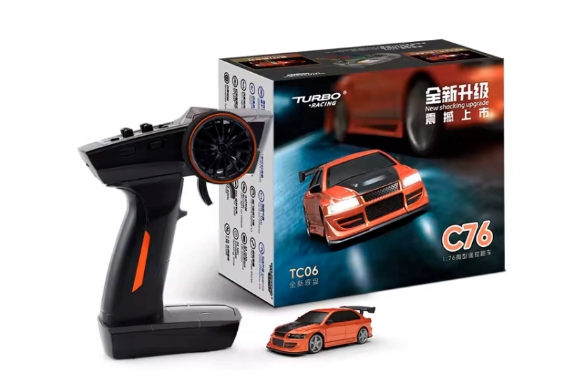 RC auto 1/76 C76 RC Sports Car RTR, červená