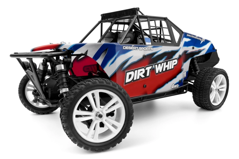 HiMOTO 1:10 Desert Buggy DIRT WHIP Brushless 2,4 GHz RTR set, modrá/červená