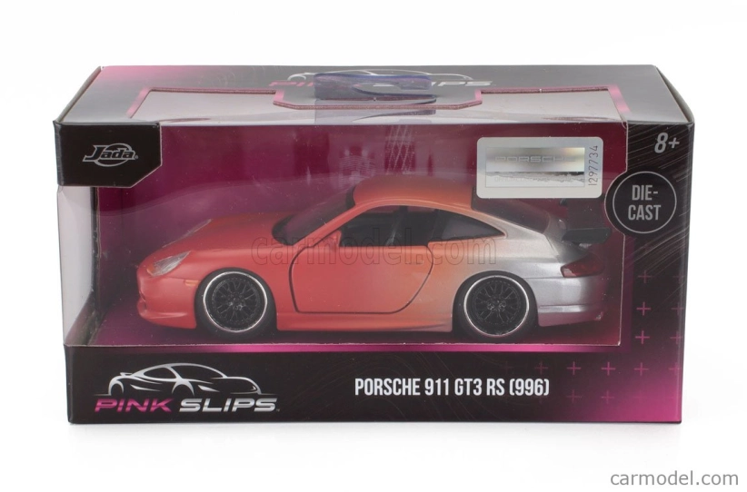 Jada Porsche 911 996 Gt3 Coupe 1999 1:32 Oranžová strieborná