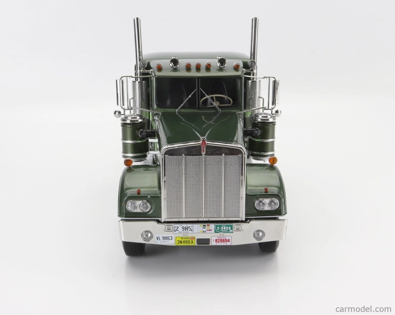 Road-kings Kenworth W900 Tractor Truck 3-assi Moving On 1989 1:18 Zelená