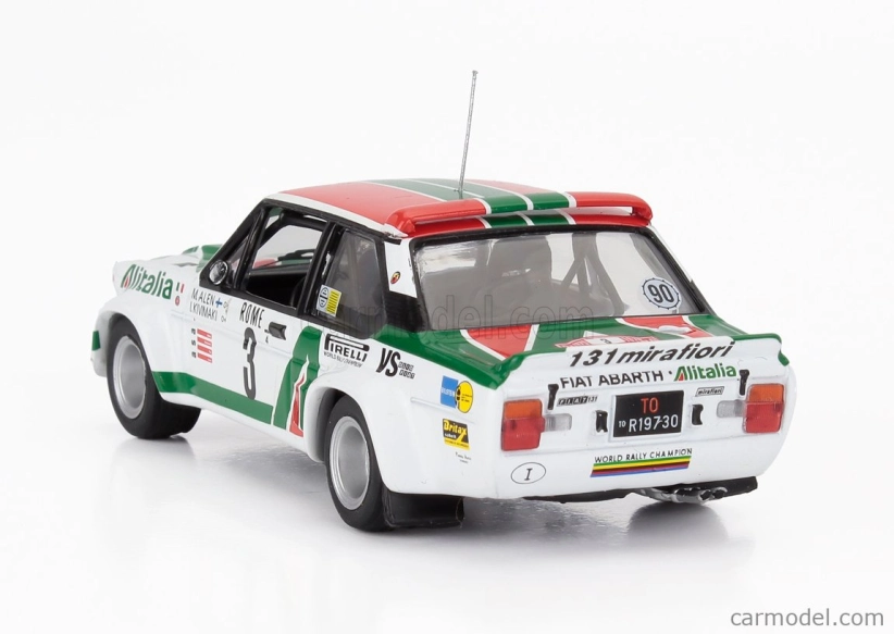 Ixo-models Fiat 131 Abarth Team Alitalia N 3 3rd Rally Montecarlo 1979 Markku Alen - Ikka Kivimaki 1:43 Bílá Zelená Červená