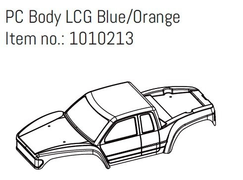 AB1010213 - PC Body LCG Orange/Blue - GOAT