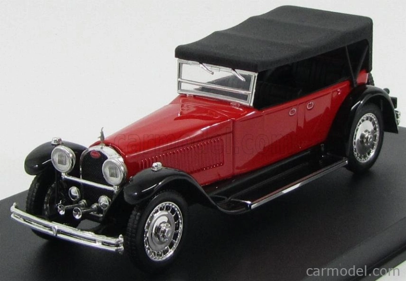 Rio-models Bugatti Type 41 Royale Torpedo Cabriolet Closed 1927 1:43 Červená Černá