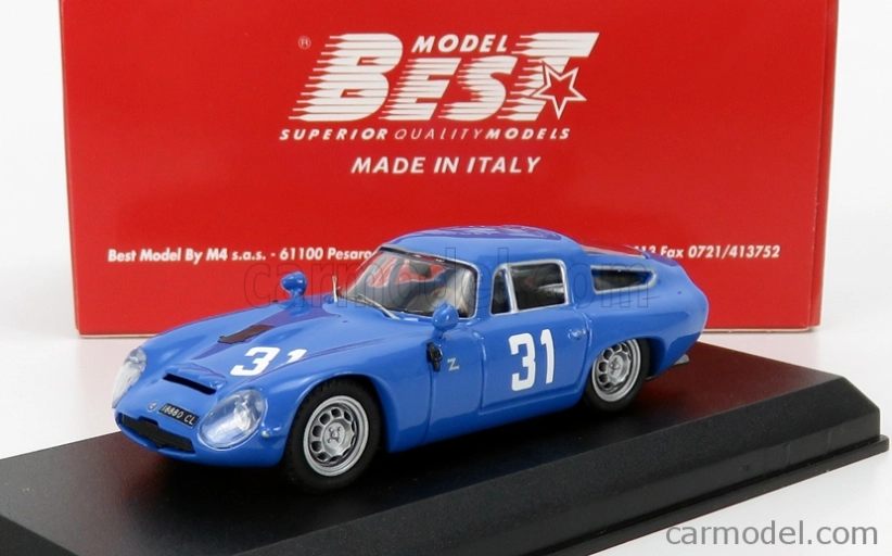 Najlepší model Alfa romeo Tz1 N 31 1000km Monza 1965 Panepinto - Facetti 1:43 Blue
