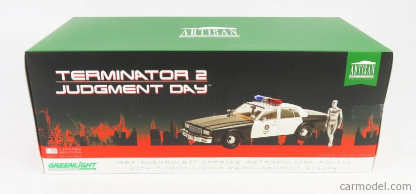 Greenlight Chevrolet Caprice Metropolitan Police 1987 - Terminator 2 Movie 1991 1:18