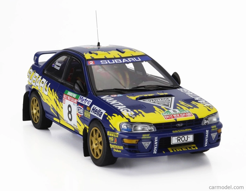 Sun-star Subaru Impreza 555 N 8 Rally Nový Zéland 1997 Peter Bourne - Craig Vincent 1:18 Modro-žltá
