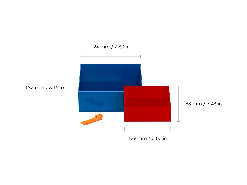 LEGO naberačka na kocky sivá/čierna, súprava 2 ks