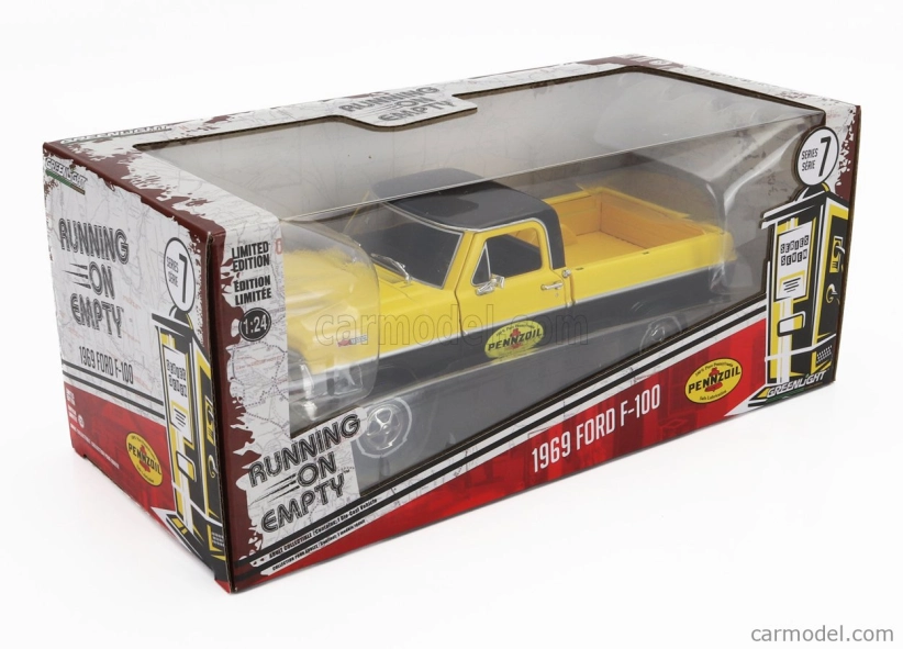 Greenlight Ford usa F-100 Pick-up Pennzoil 1969 1:24 čierna žltá