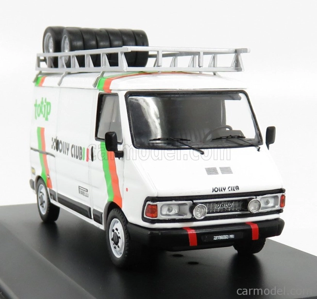 Ixo-models Fiat 242 Van Fiat Team Totip Jolly Club Assistance Rally 1985 - Lancia 037 1:43 Bielo-zeleno-oranžová