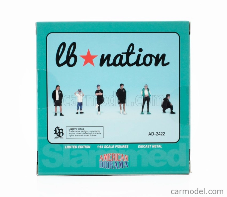 American diorama Figures Set 6x Lb Nation Lbwk 1:64 Různé