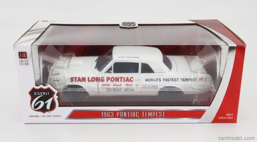 Highway61 Pontiac Tempest Stan Long Pontiac Detroit Michigan 1963 1:18 Bílá