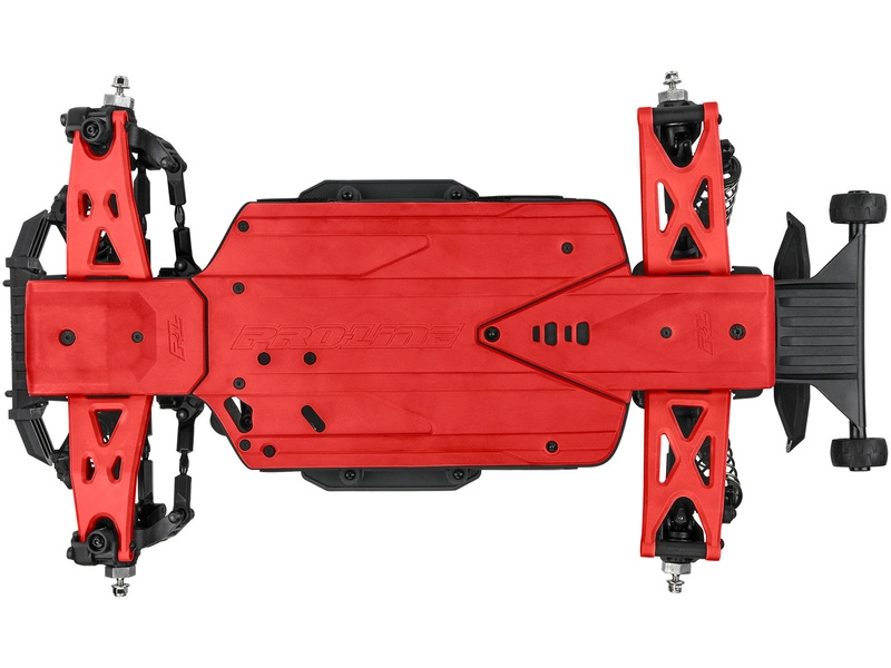 Pro-Line ochrana šasi Bash Armor červená: Arrma 3S kratší rozvor